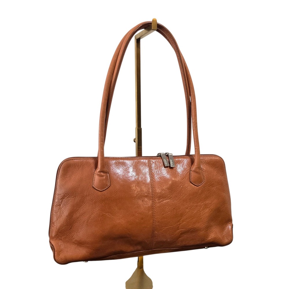 Hobo International Paulina Shoulder Bag Large Cognac Leather Vintage top handles